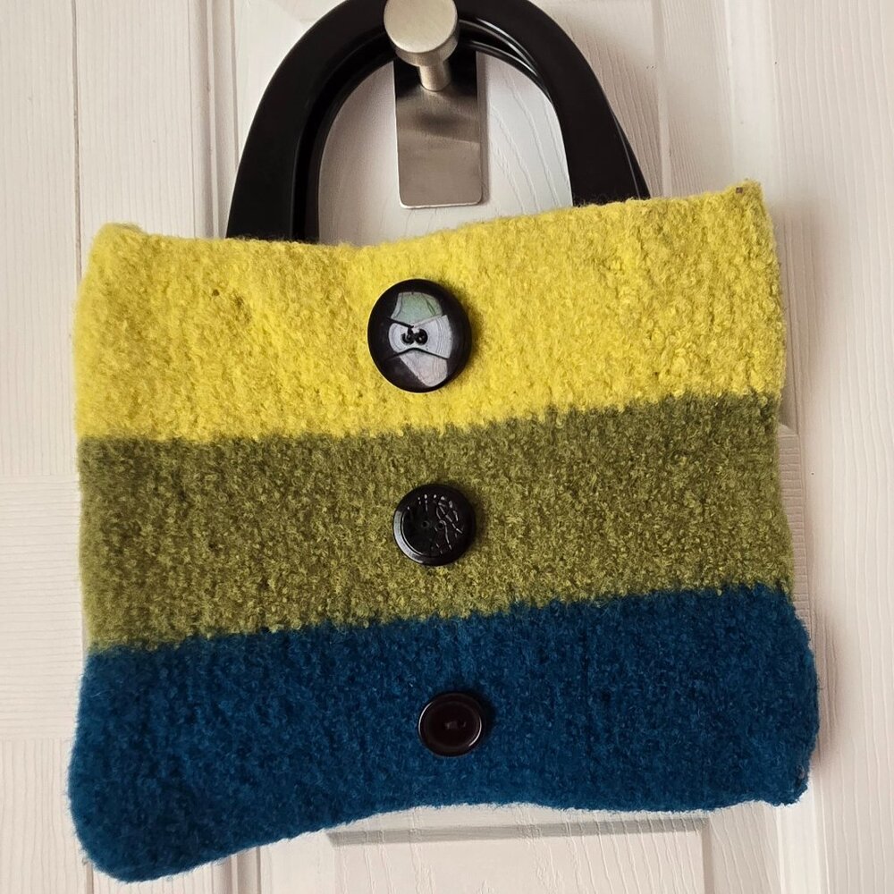 Handcrafted wool felted handbag
